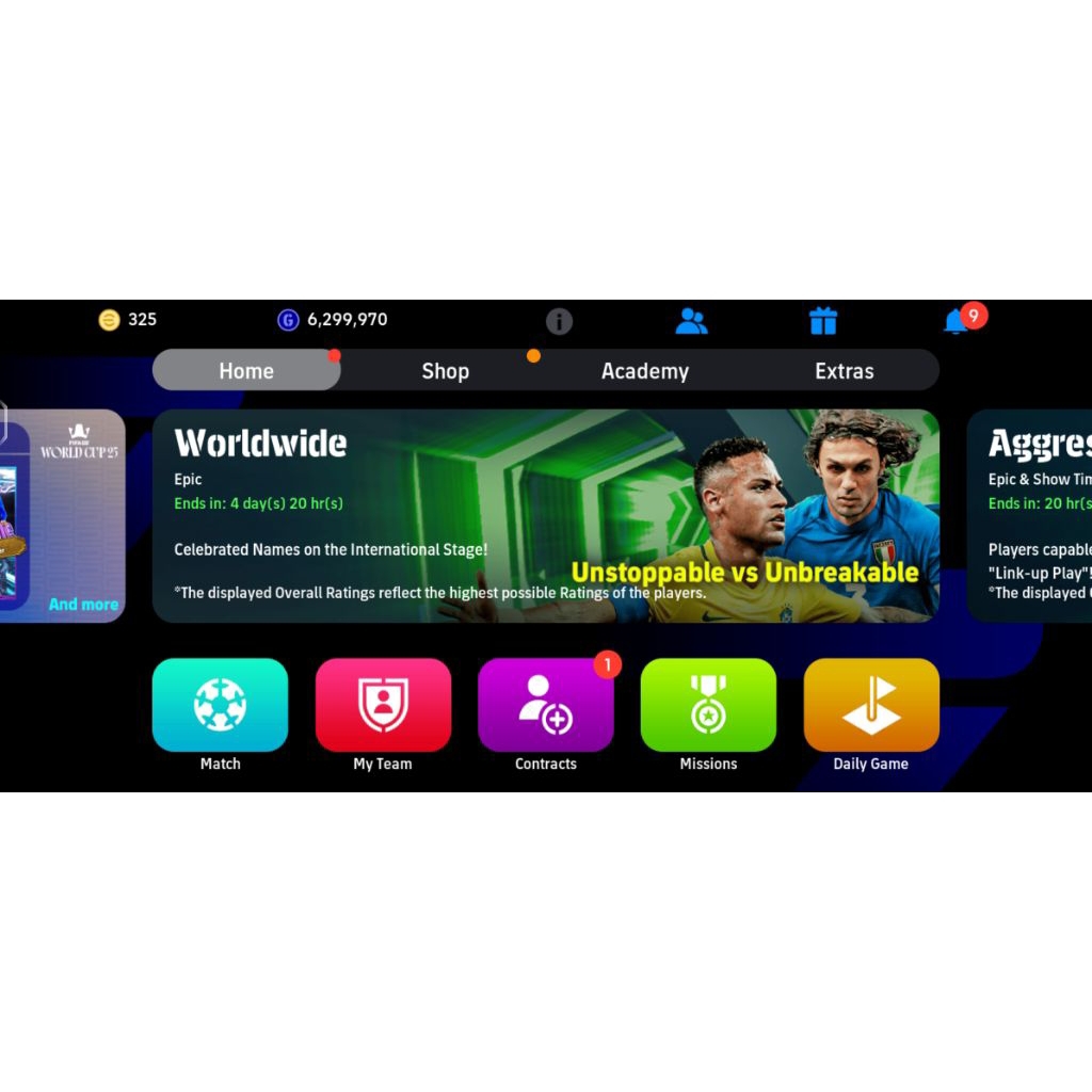 efootball mobile 325 coin