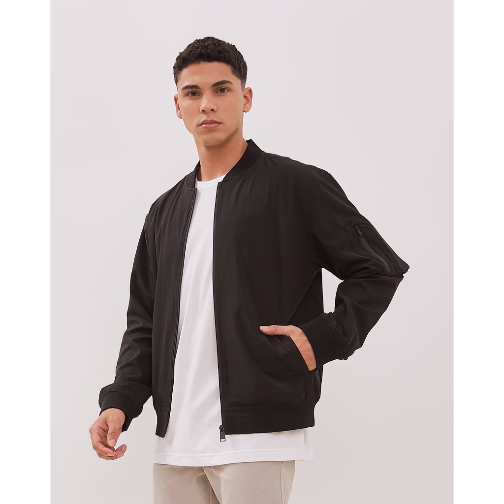 VALINO Jaket Bomber Hitam Pria - V-DKCO07-B9
