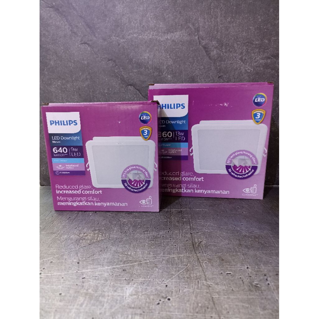 Philips Meson LED Downlight Kotak 9-13Watt
