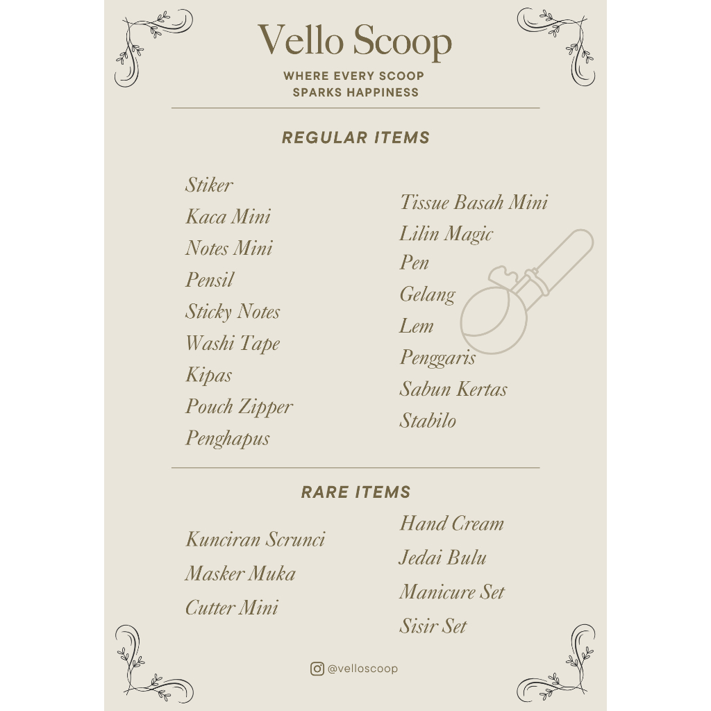 Mystery Scoop Order - Barang lucu dan Menarik by velloscoop