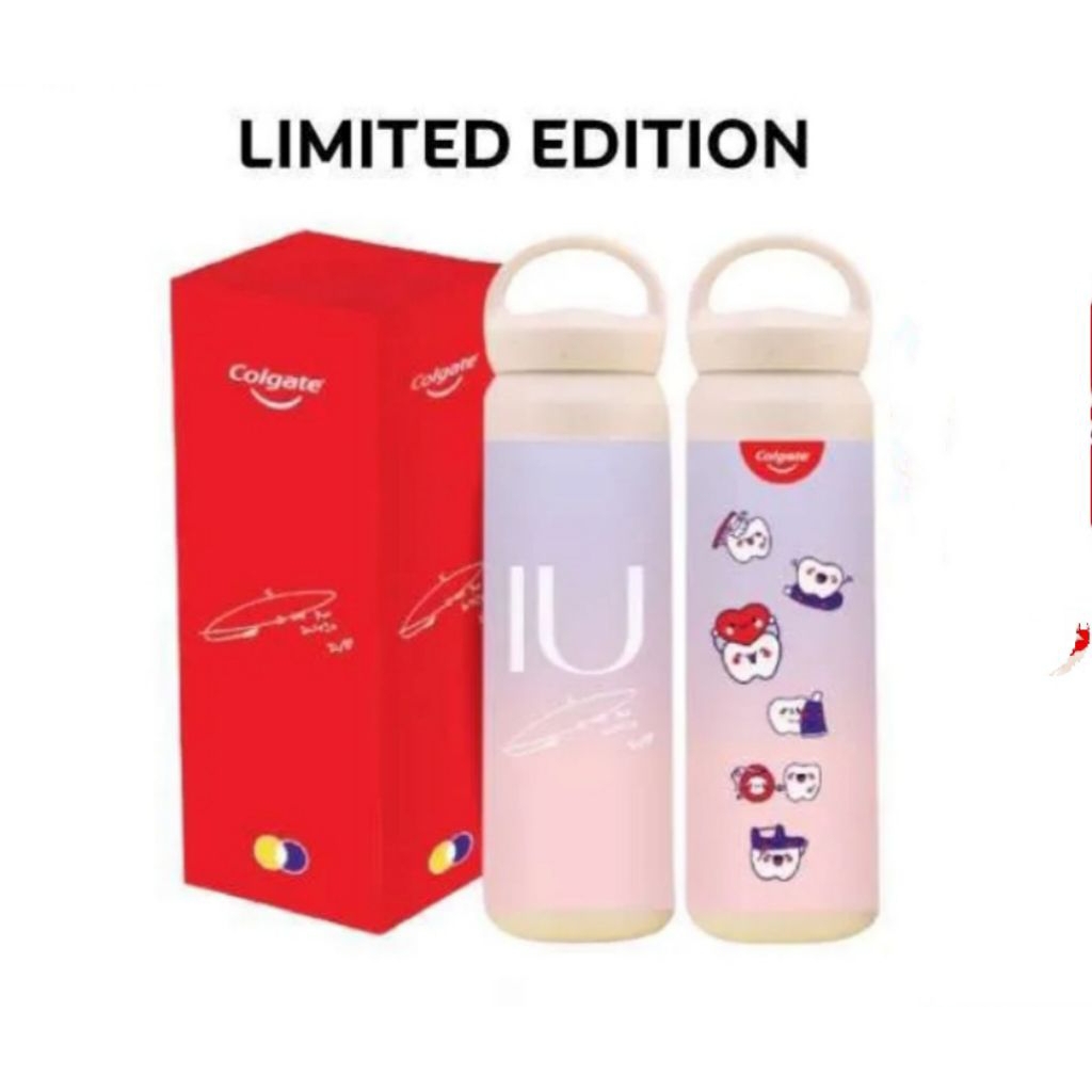 IU x COLGATE 500 ml Tumbler Botol Air Minum Panas Dingin Hot Cold Water Bottle Termos Journal Book B