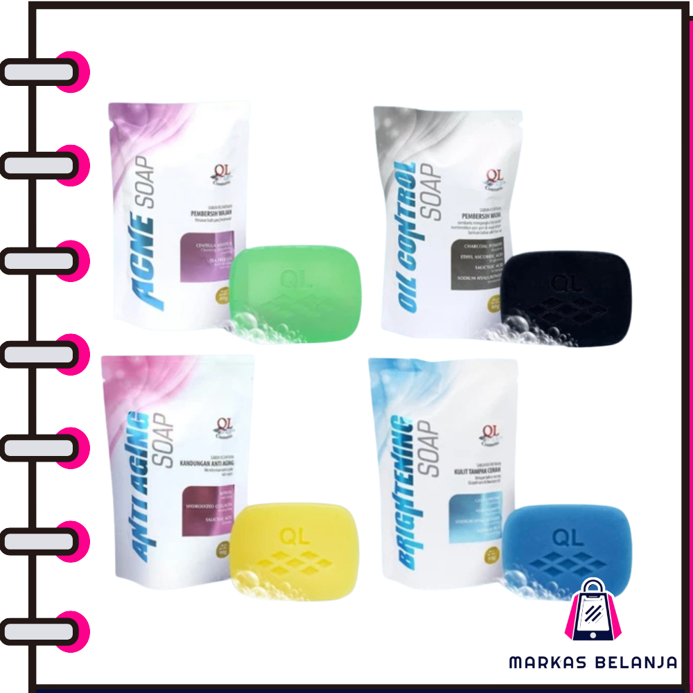 MARKAS QL Sabun Muka Soap Oil Control / Brightening /Acne / Anti Aging 80Gr Y8004