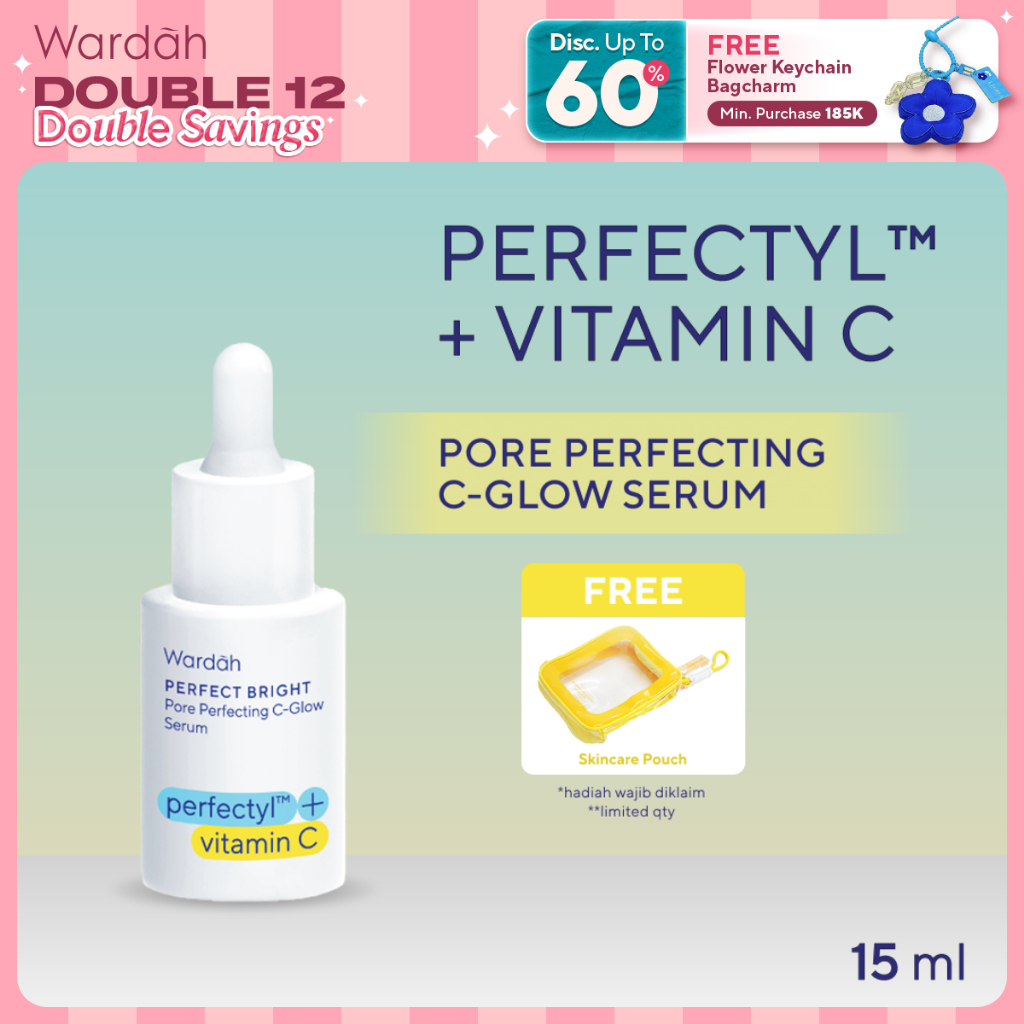 WARDAH Perfect Bright Perfectyl + Vitamin C Pore Perfecting C-Glow Serum - Micro Peeling Serum-Mence