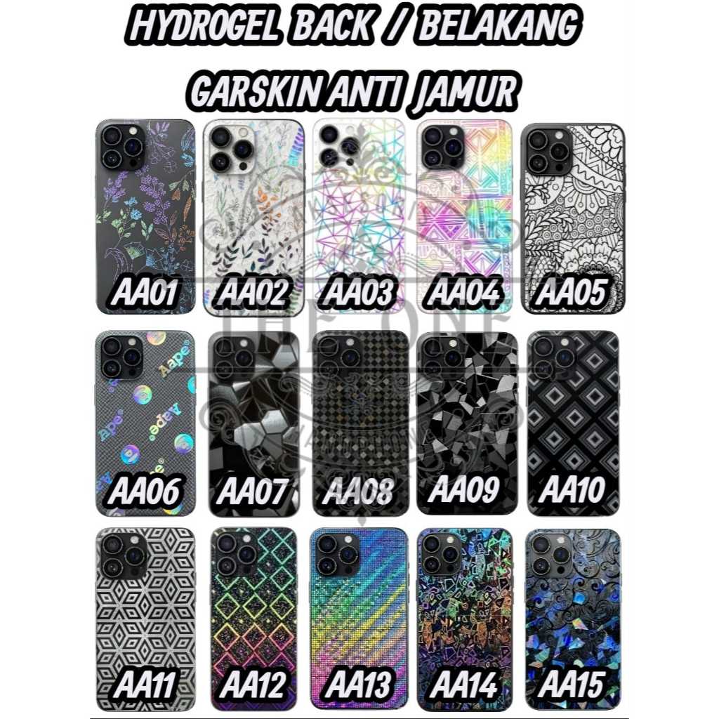 HYDROGEL BACK / BELAKANG ANTI JAMUR SAMSUNG S24 S24 PLUS S10 LITE S20 FE S8 S9 GARSKIN BACK STICKER 