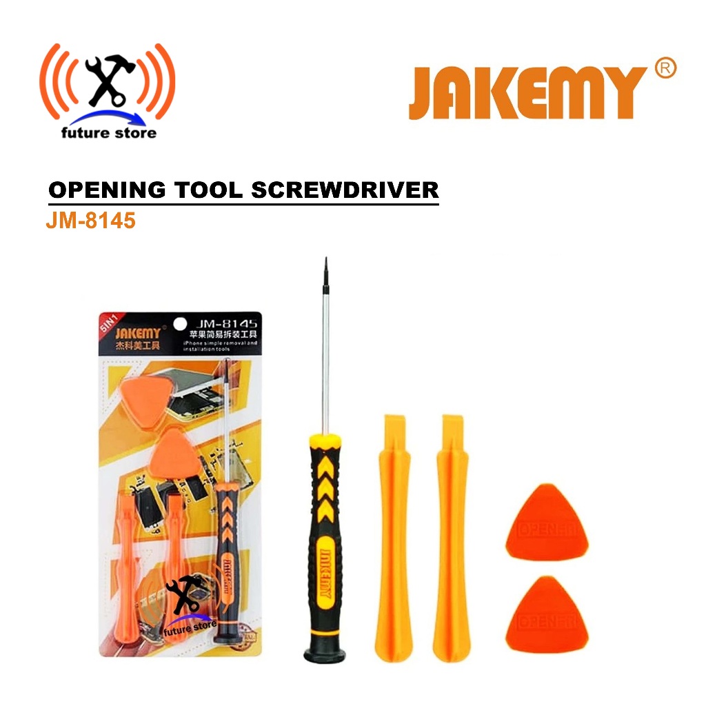 JAKEMY JM-8145 OPENING TOOL SCREWDRIVER OBENG SET PENTALOBE ORIGINAL - OBENG SET JAKEMY JM-8145 PENT