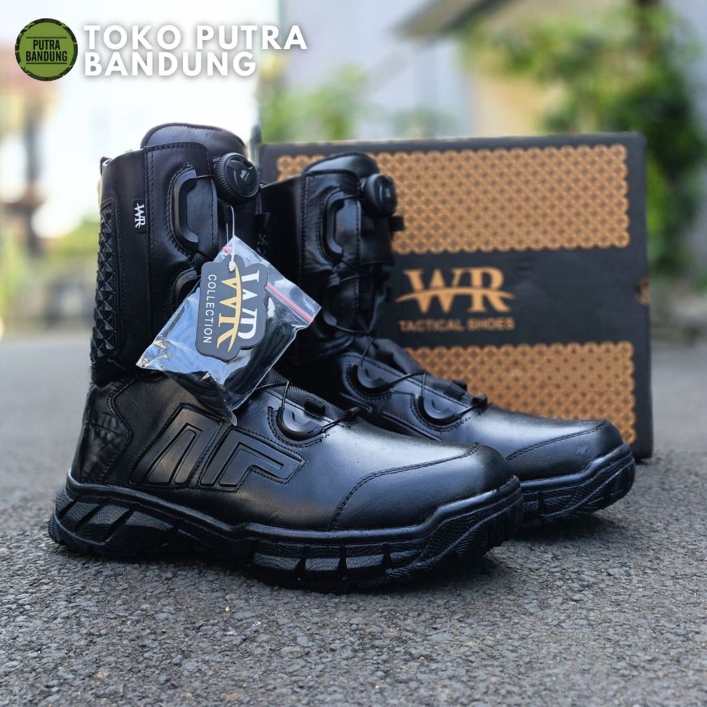 Sepatu WR Tactical / Sepatu PDL model tali putar WR tactical boots / Sepatu Tali Putar Model Centuri