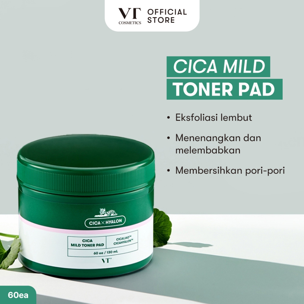 VT Cosmetics Cica Mild Toner Pad - Gentle Peeling Pad 60ea