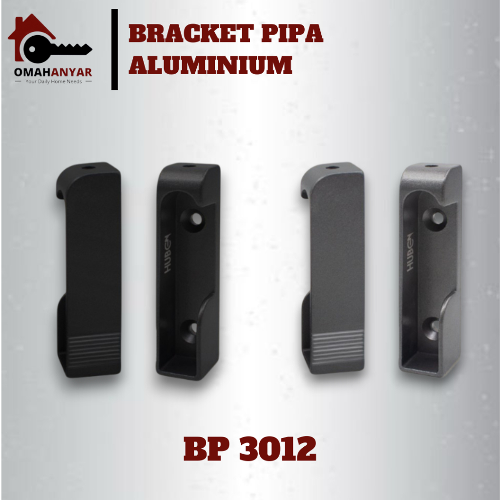 1 PASANG Braket Pipa Aluminium Kotak PAL 3012 Huben
