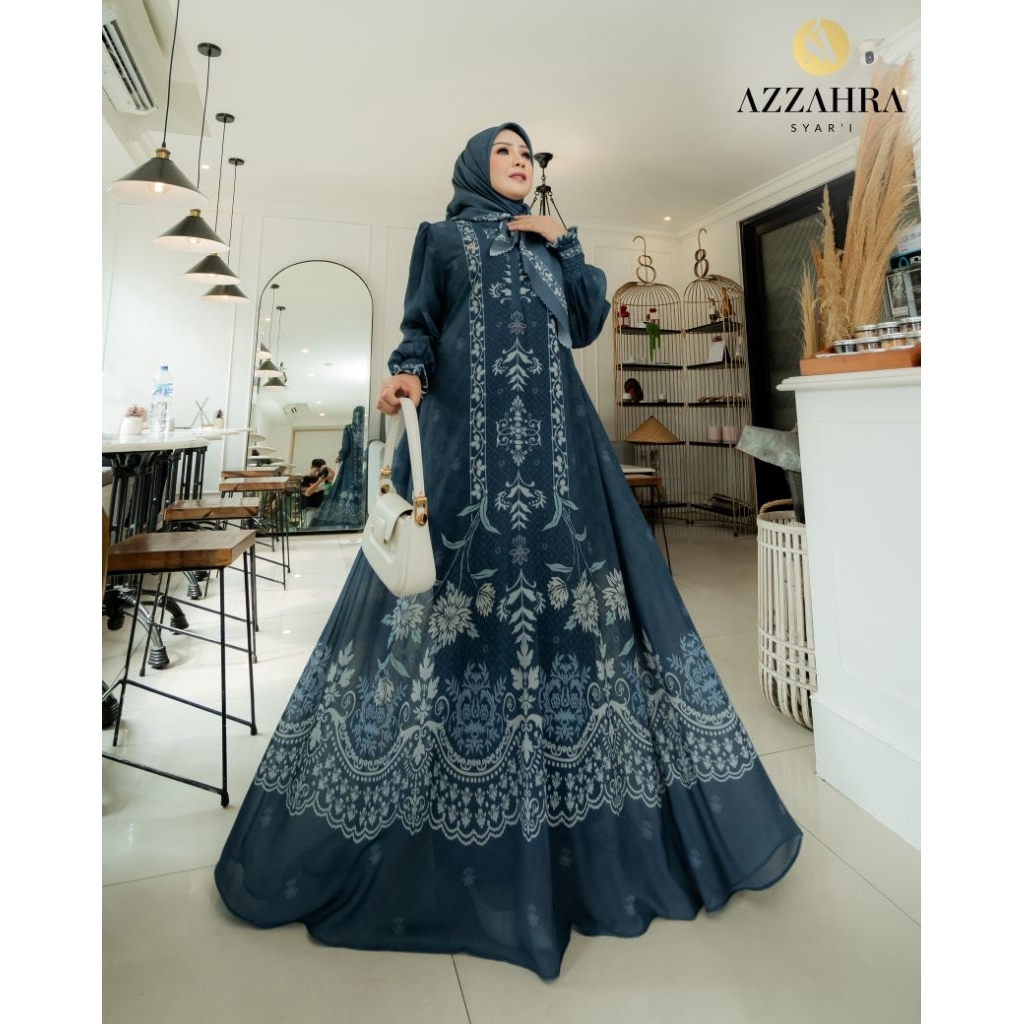 AASIA SERIES BY AZZAHRA SYARI / gamis set hijab mewah elegan terbaru / gamis kekinian premium rekome