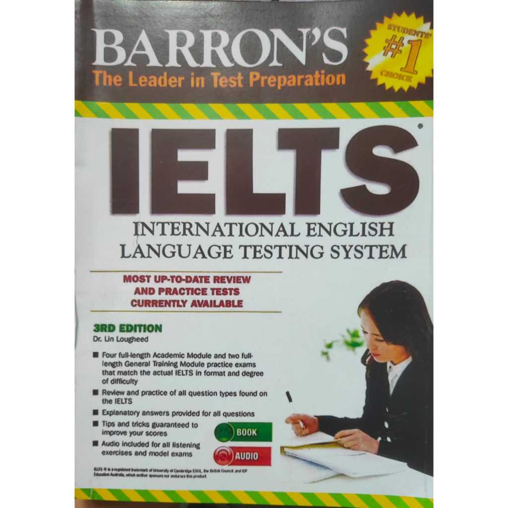 BUKU IELTS BARRON'S THE LEADER IN TEST PREPARATION THIRD EDITION BEKAS