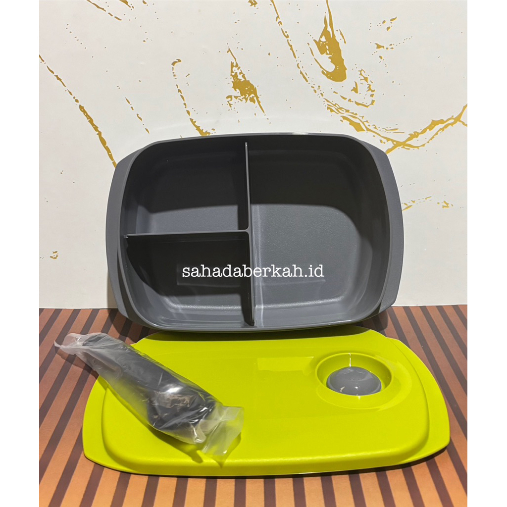 BYO Lunch Set Tupperware Kedap Udara - BIG SALE / Byo List Hijau Wadah Bekal Tupperware