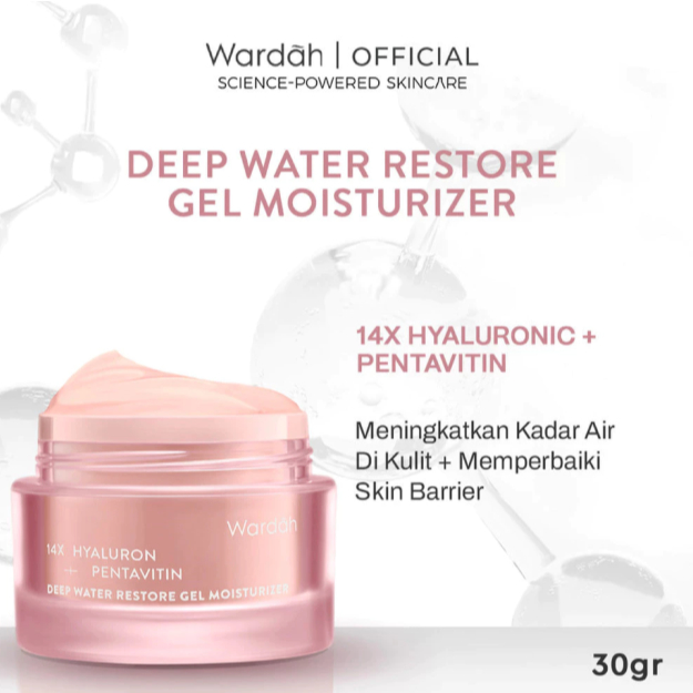 Wardah 14X Hyaluron + Pentavitin / Wardah Moisturizer Gel / Wardah Gel Moisturizer