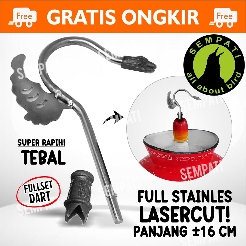 SEMPATI GANTUNGAN SANGKAR PERKUTUT BESI MOTIF KIPAS GANTUNGAN CANTOLAN SANGKAR KANDANG KURUNGAN BURU