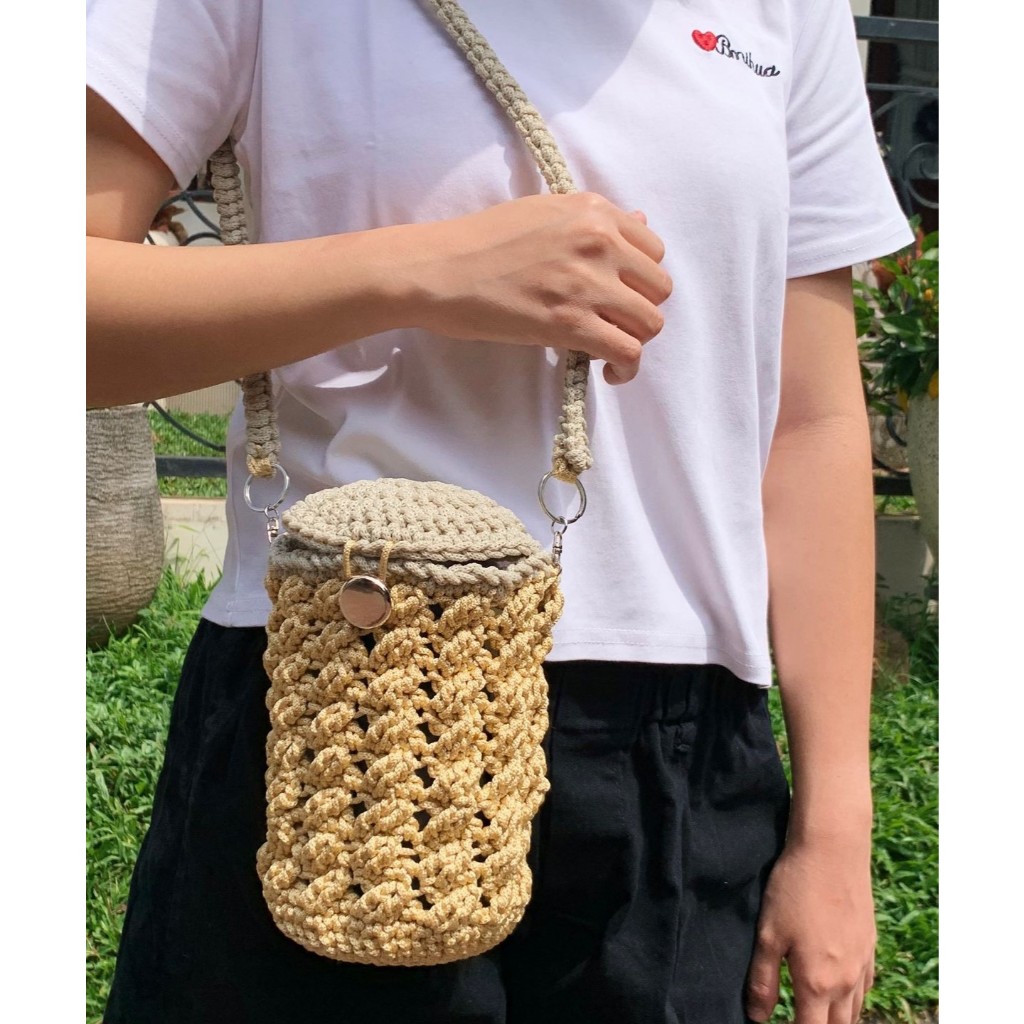 [littlecornercrochet] | Mini Cylinder / Tabung Crochet Bag - Tas Rajut | Crochet Bag
