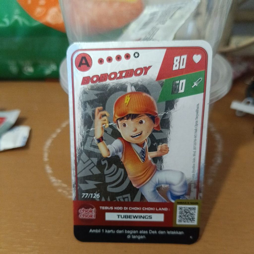 Choki Choki BoBoiBoy - Monsta Galaxy Card (Hologram/Foil) (Reject) - (harga 1 kartu)