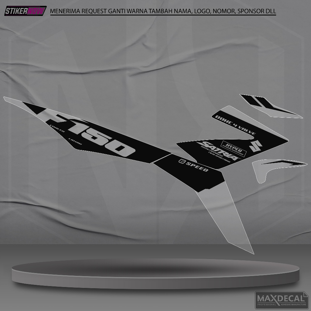 Striping Variasi Bening Transparan Satria Fu Injeksi Stiker Keren Satria FU FI