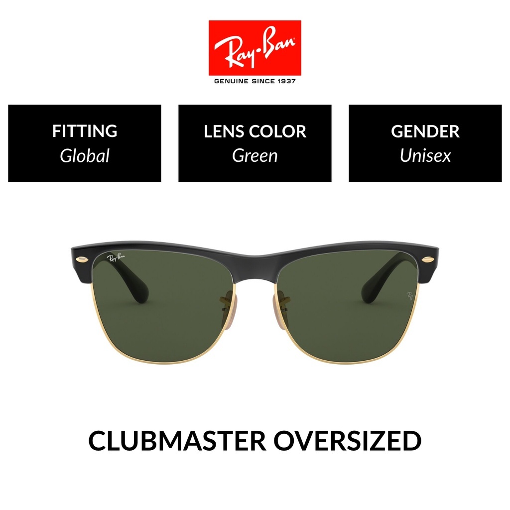 Kacamata RayBan Clubmaster RB4175 877 Oversized Black Matte Original