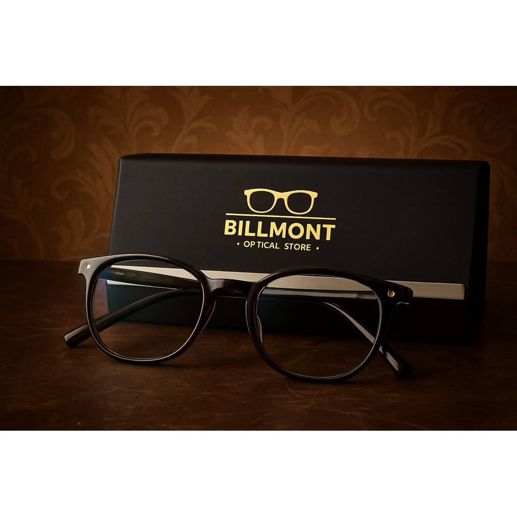 Kacamata Fashion Hitam Cewek Cowok Anti Uv