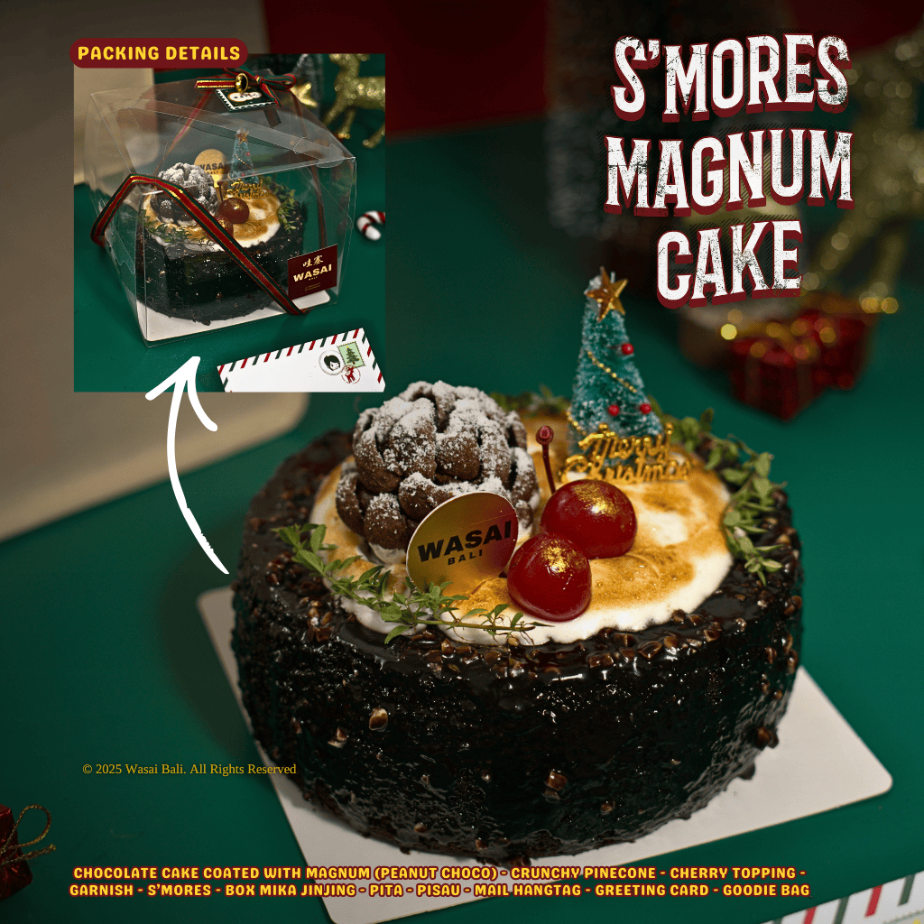 Smores Magnum Cake by WASAI BALI - Christmas Package Hampers Hantaran Natal Chocolate Cake Premium B
