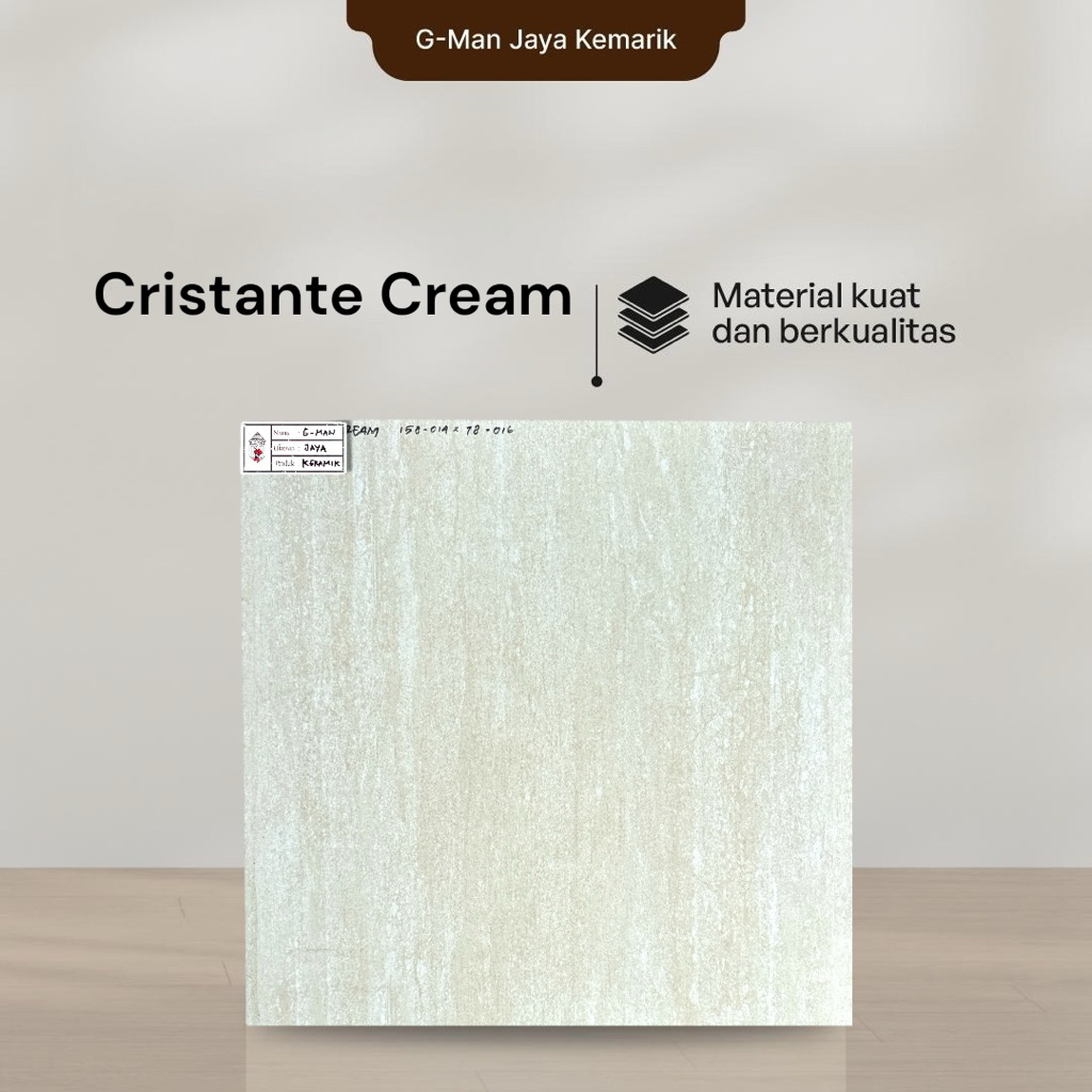Keramik Lantai 60x60 Cristante Ceam Keramik Mulia Ceramic Glossy Grade A Isi 4 pcs ( 1,44 )