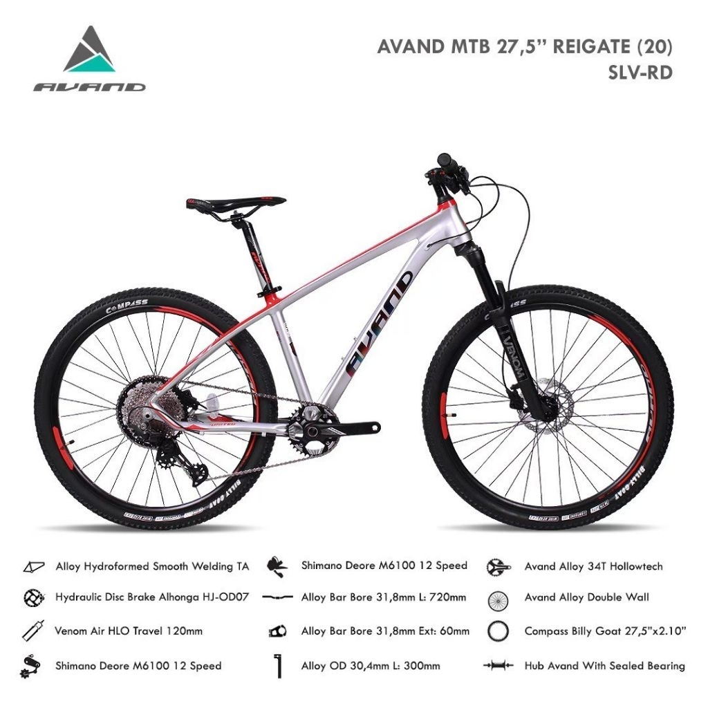 Sepeda gunung MTB Avand Reigate 12sp Bronx 11sp