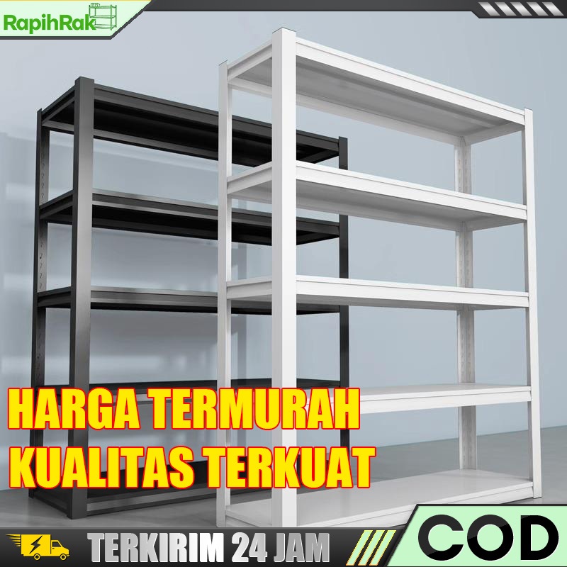 100% BESI Rak dapur Rak Besi Siku Rak gudang Serbaguna Rak Aquarium Rak Gudang Rak supermarket