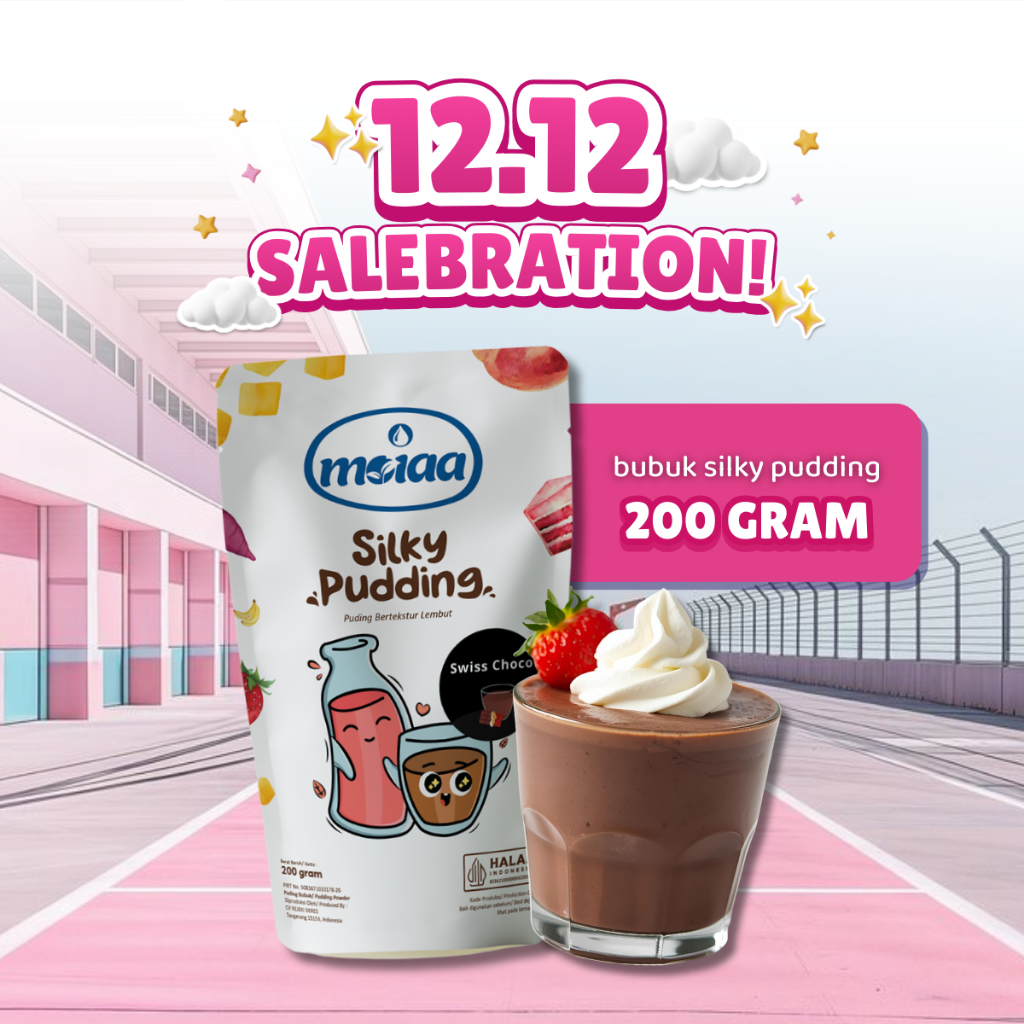 200 gram Bubuk Silky Pudding Powder Premix Instan Puyo Dessert - MOIAA