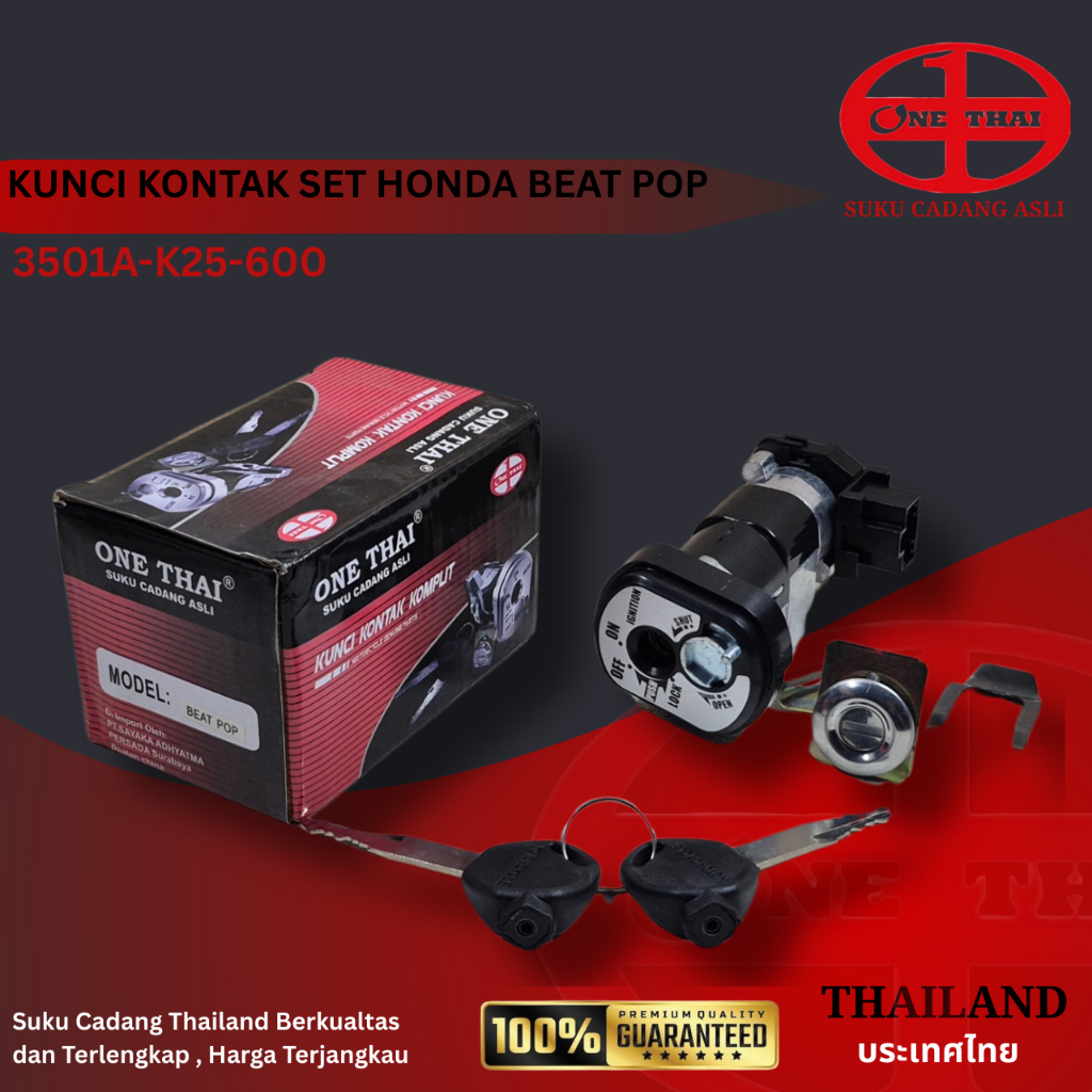 ONETHAI Kunci Kontak Set K25 Honda Beat POP Lengkap Kunci Bagasi Motor Beat Sporty Street