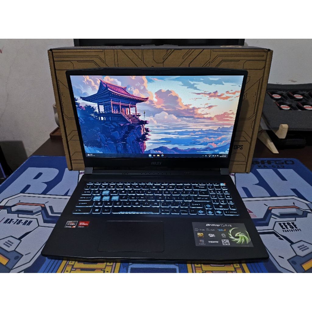 MSI Bravo 15 B7E B7ED AMD Ryzen 5 7535HS RX6550M RAM 16GB DDR5 Internal 512GB - Laptop Gaming Second
