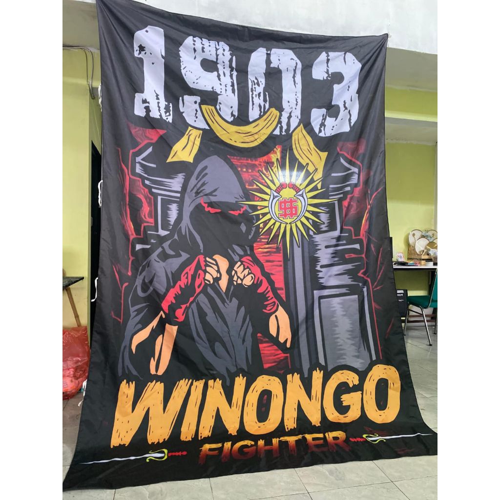Bendera 200x300cm,free flag x free sticker,bendera Winongo,giantflag Winongo,miniflag winongo