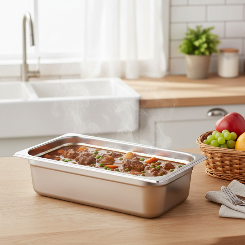 Dapur Prima - Wadah Stainless Steel Bertutup Wadah Sayur Tutup Wadah Makanan dan Lauk Stainless TR32