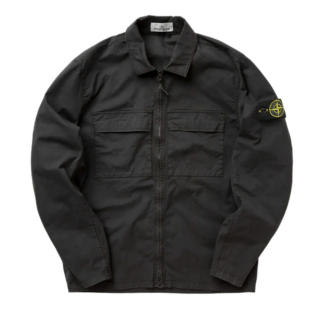 STONE ISLAND OVERSHIRT SUPIMA CHARCOAL