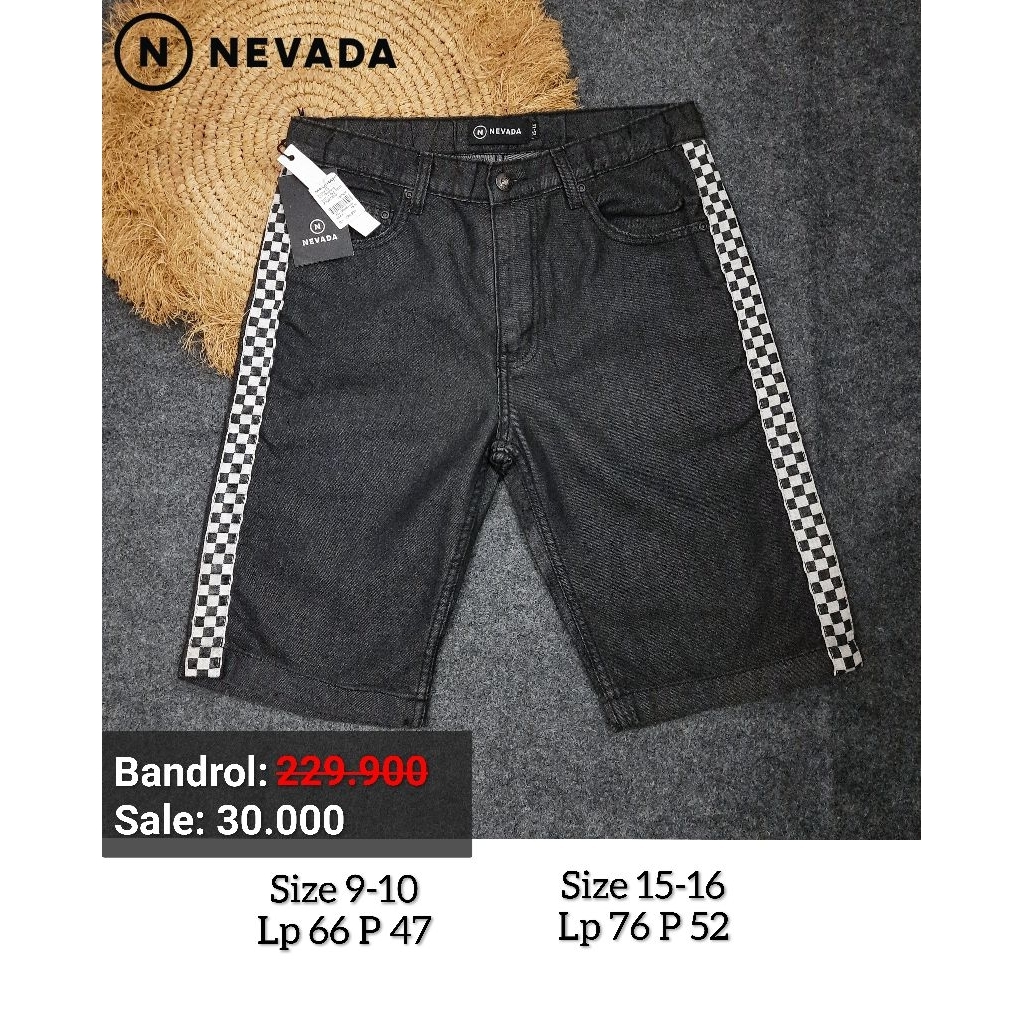 SALE Celana jeans pendek pria NEVADA