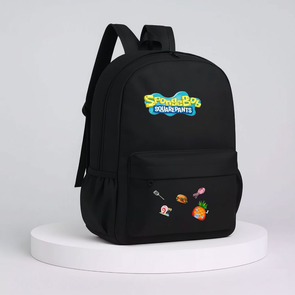 Capilari - Tas Sekolah Anak SD Spongebob Laki Laki Perempuan Casual Kasual Ransel Kantong Ori Origin