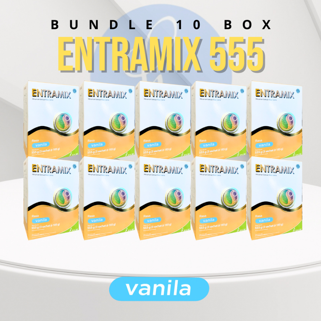 BUNDLE 10 BOX ENTRAMIX 555gr – Susu Nutrisi Lengkap Dewasa | Rasa Vanila
