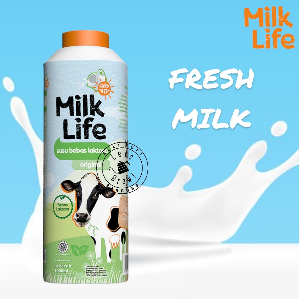 Susu Fresh Milk Milk Life Lactose Free 1000ml / Susu Segar dengan Lactose Free untuk Lactose Intoler