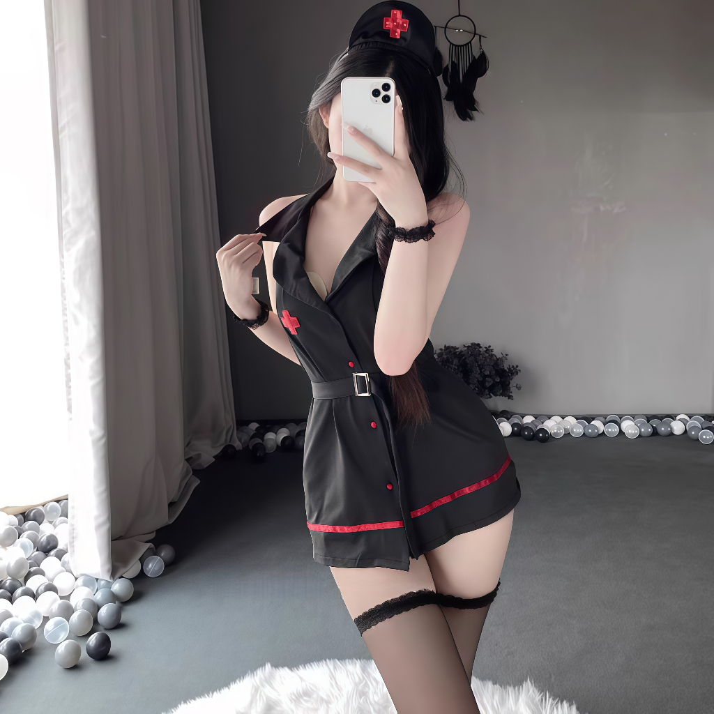 Seragam Perawat Seksi Kostum Perawat Bermain Peran Seragam Perawat Interaktif Pasangan Seragam Peraw