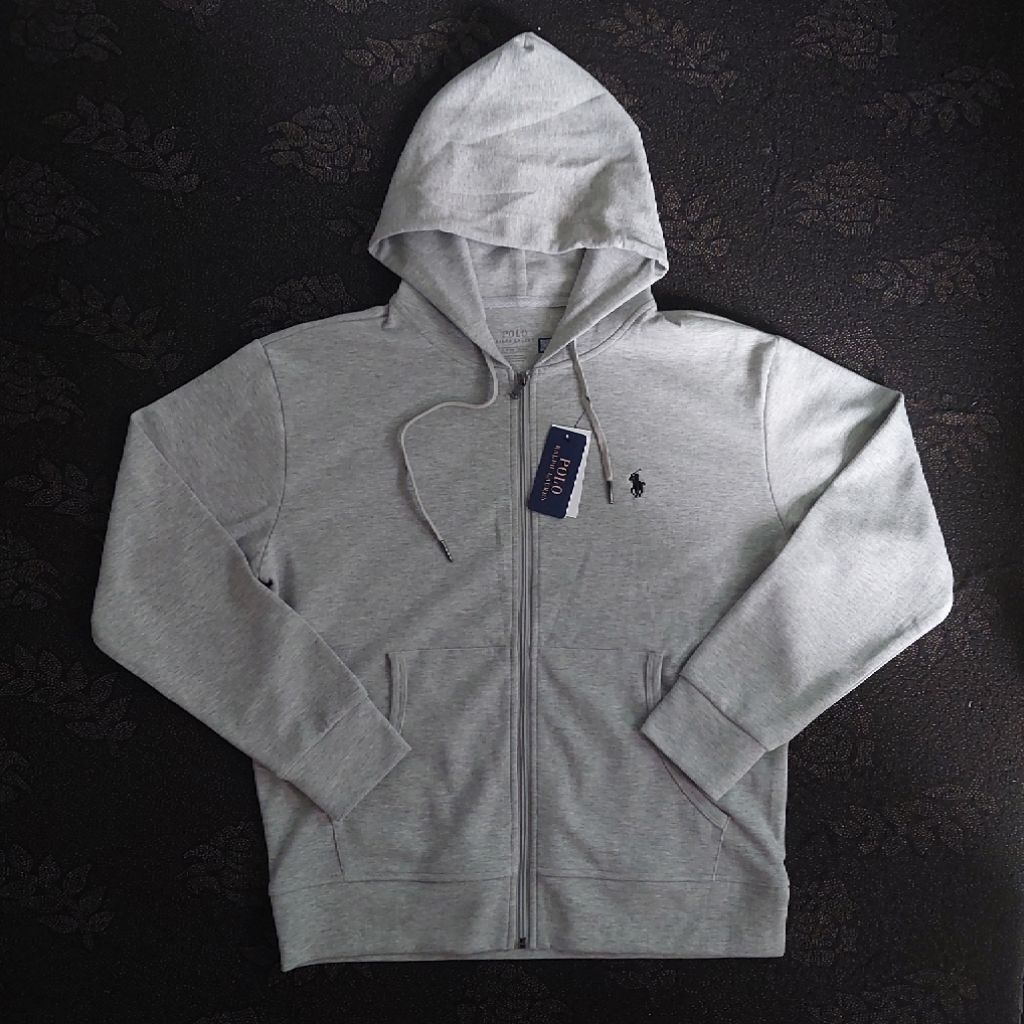POLO RALPH LAUREN HEATHER GREY TECH ZIP HOODIE TRACKSUIT