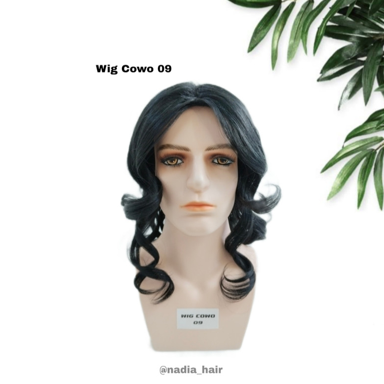 Wig Pria/Wig Pria Panjang/Wig Pria 09/Wig Pria Panjang Curly/Wig Pria Kekinian/Wig Pria Modern