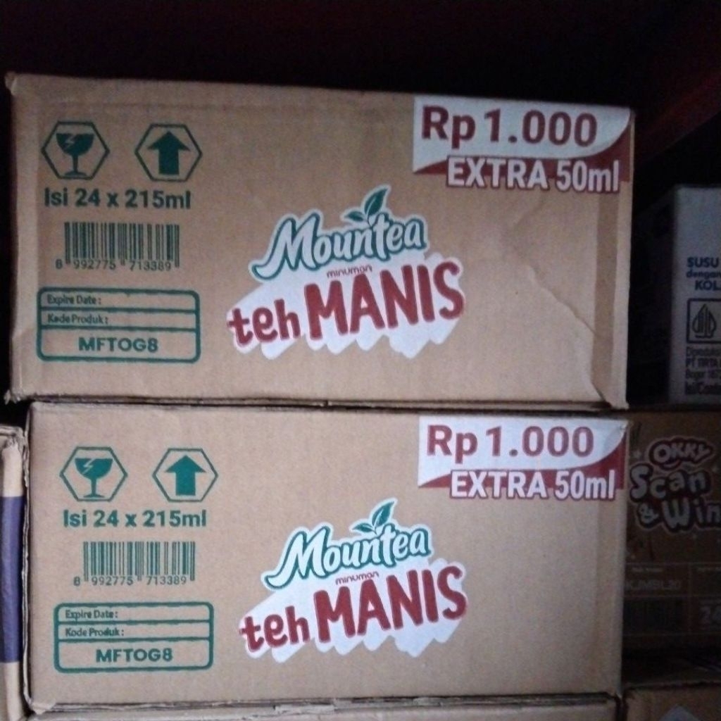 teh mountea small 215 ml isi 24 gelas