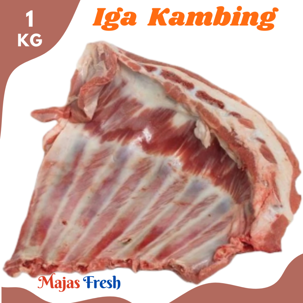 IGA KAMBING MUDA Segar - Daging Iga Tulang Kambing Fresh | 1.000gr [ Harga Per KG ]