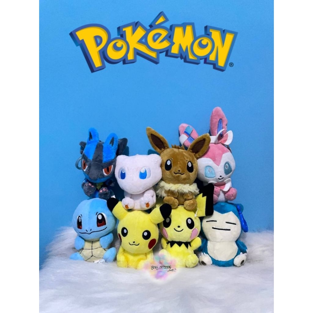 Gantungan Kunci Boneka Pokemon Original | Keychain Doll Pokemon Original | Ganci Pokemon Sylveon Eve