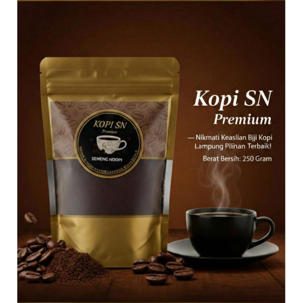 KOPI LAMPUNG 250 - KOPI SN | Kopi oleh-oleh khas lampung | Kopi Liwa | Lampung Barat
