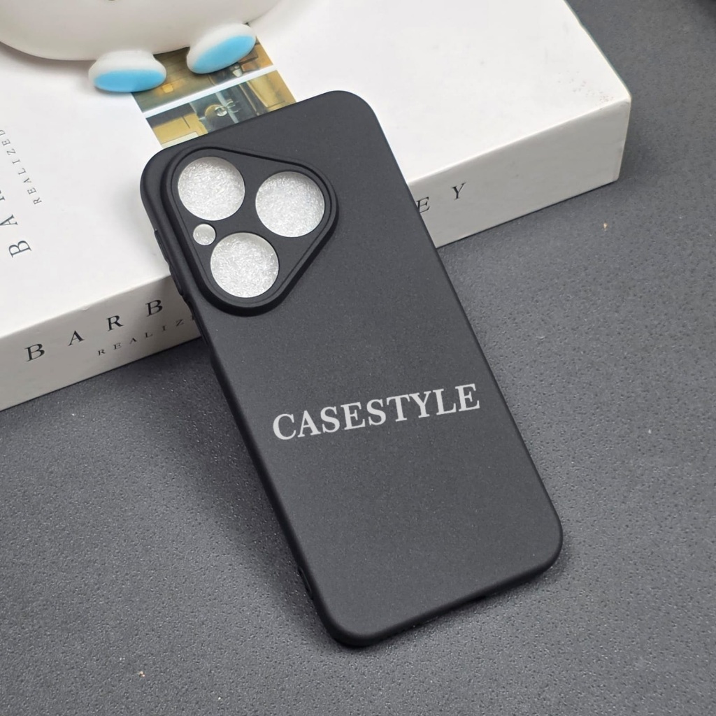 Case Huawei Pura 80 Huawei Pura 80 Pro Huawei Pura 80 Ultra Softcase Candy Macaron Square Black Polo