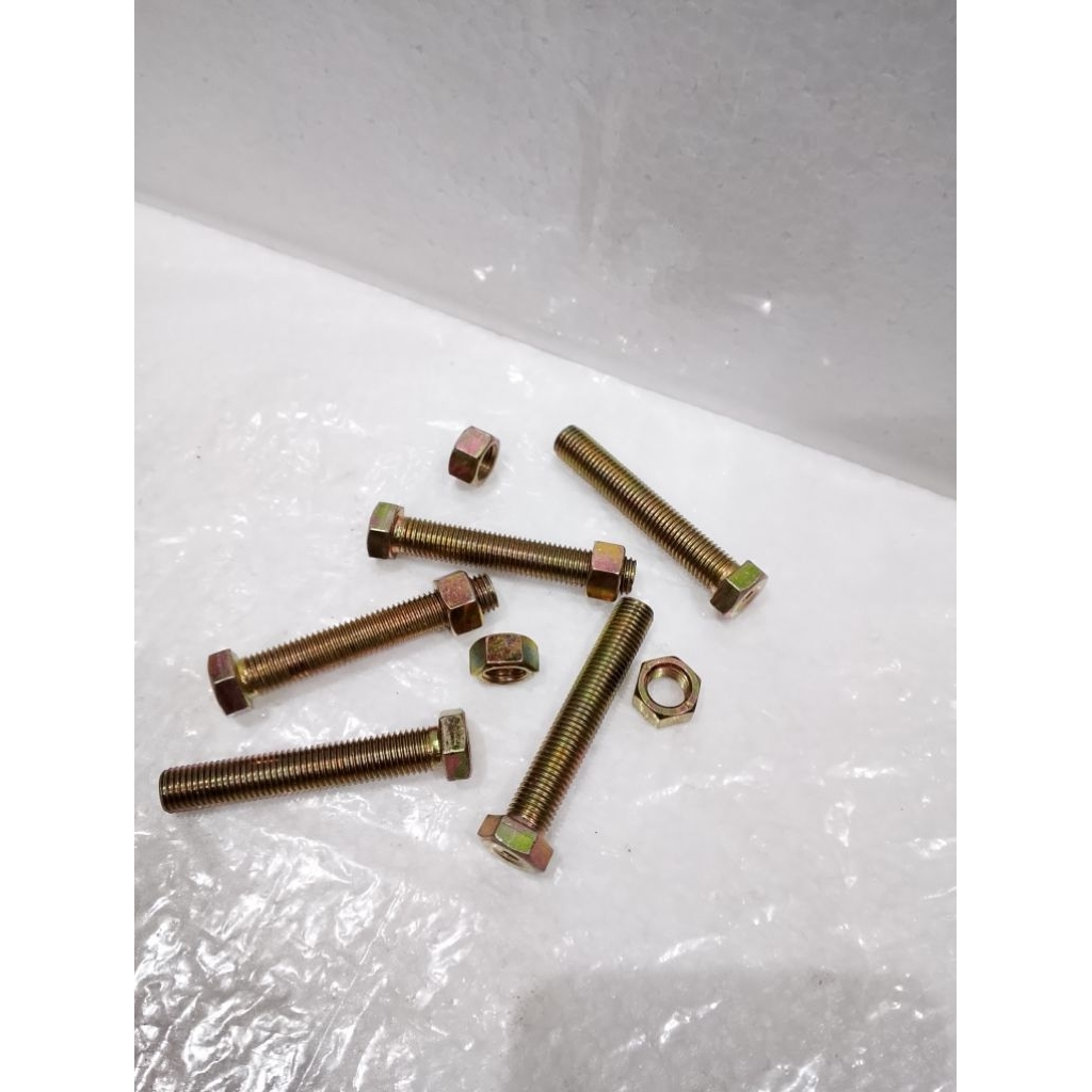 BAUT MUR 4.6 KUNING M10x60 KUNCI 14 P1.25 DRAT HALUS