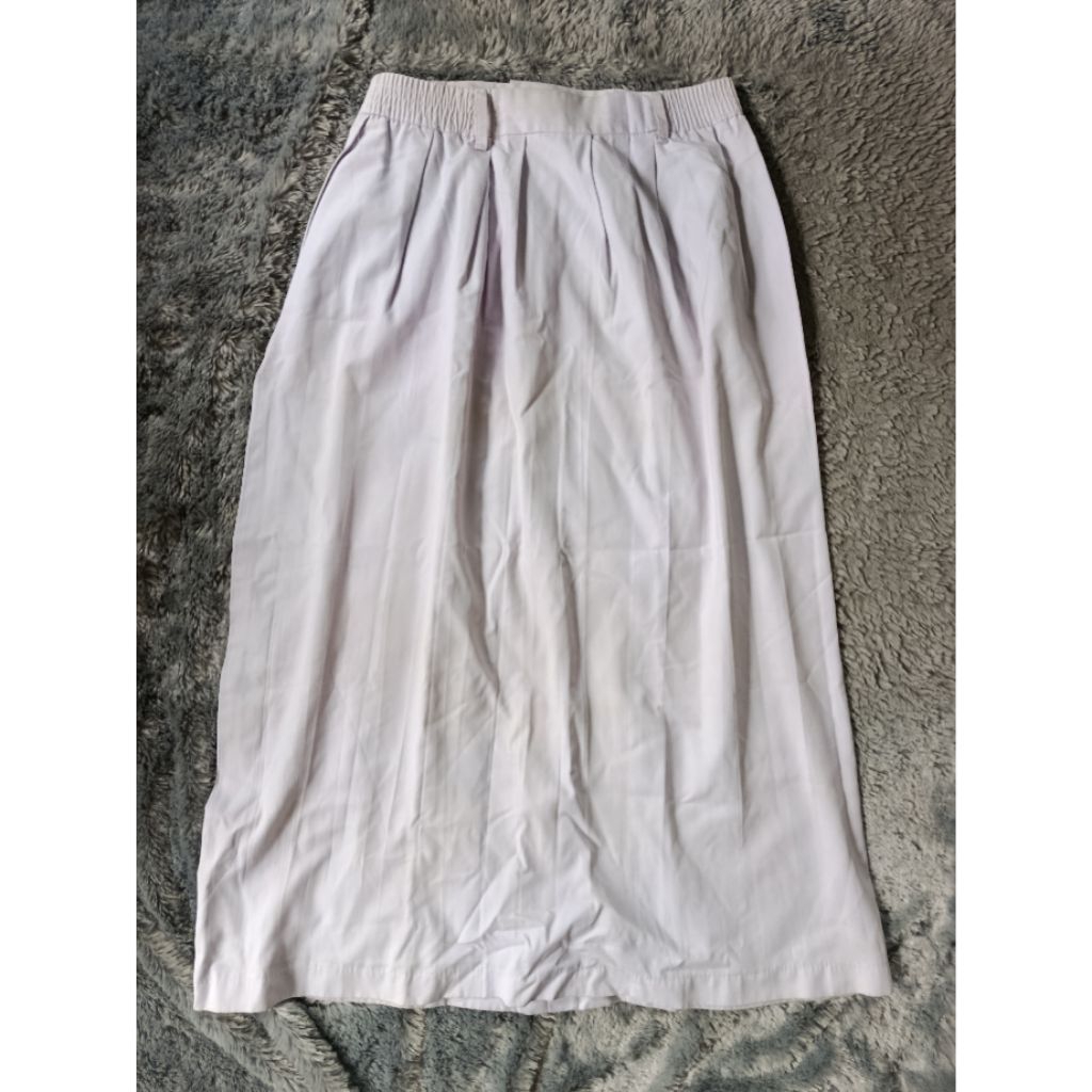 PL rok sekolah putih merk seragam / ton 70