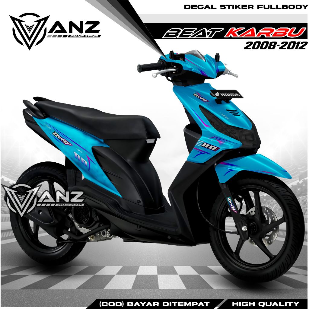 Cod Decal Stiker Fullbody Honda Beat karbu 2008 2010 2011 2012 Stiker Variasi beat karbu.