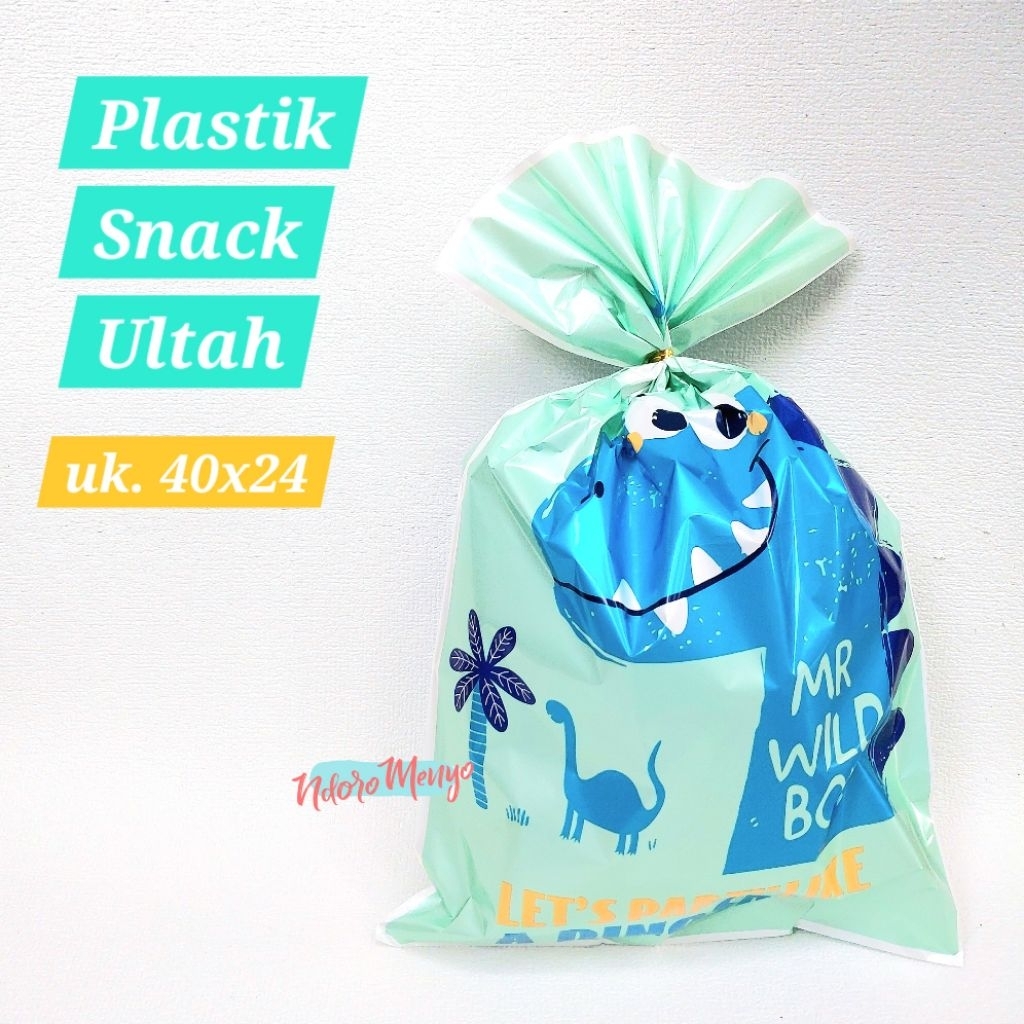 Plastik Snack Ultah Anak 40x24cm  || Kemasan Souvenir Ulang Tahun || Goodiebag Snack Ultah || Kanton