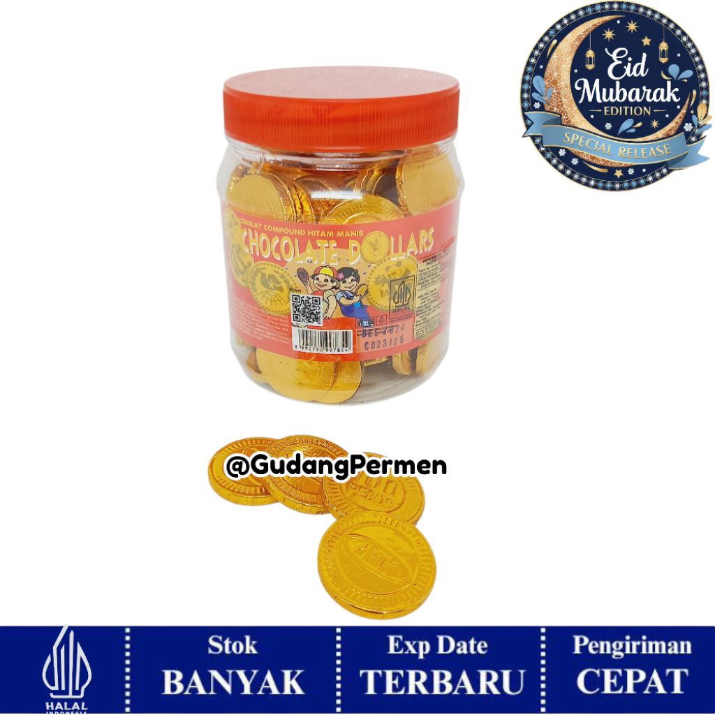 Pusan Dollar Mini isi 100 / Cokelat Koin Dollar Lebaran