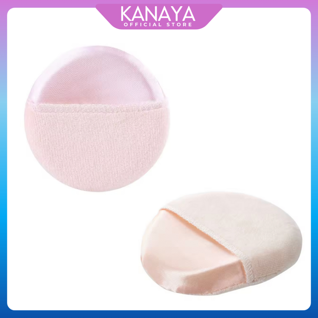 [Ada Harga Grosir] KANAYA Spons Bedak Tabur Bayi Serbaguna Jumbo Pink / Sponge Lembut Padat